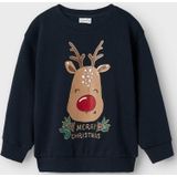 Name it Nmfvismas Ls Nreg Sweat Bru Meisjes Trui