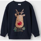 Name it Nmfvismas Ls Nreg Sweat Bru Meisjes Trui