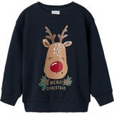 Name it Nmfvismas Ls Nreg Sweat Bru Meisjes Trui