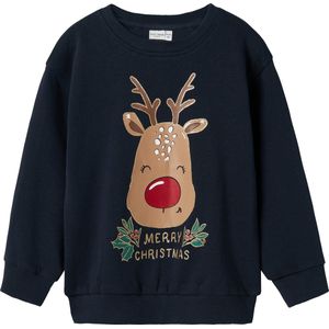 Name it Nmfvismas Ls Nreg Sweat Bru Meisjes Trui