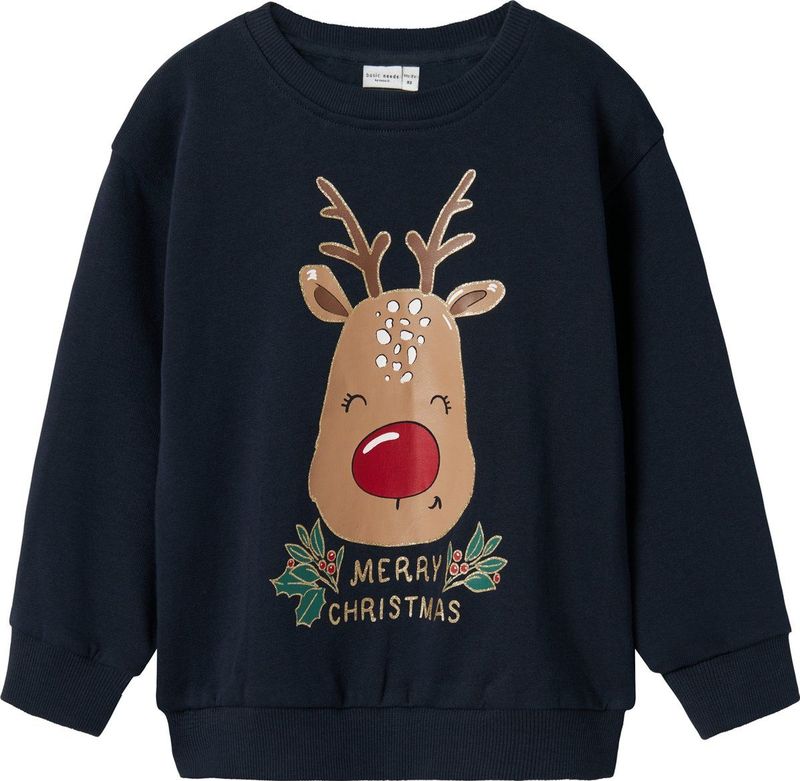 Name it Nmfvismas Ls Nreg Sweat Bru Meisjes Trui