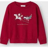 NAME IT NMFVISMAS LS NREG SWEAT BRU Meisjes Trui - Maat 80