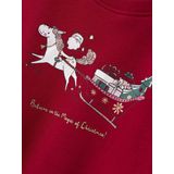 NAME IT NMFVISMAS LS NREG SWEAT BRU Meisjes Trui - Maat 80