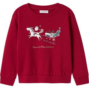Name it Nmfvismas Ls Nreg Sweat Bru Meisjes Trui