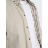 Only & Sons - Overhemd - Zilvergrijs - Corduroy - Lange Mouw