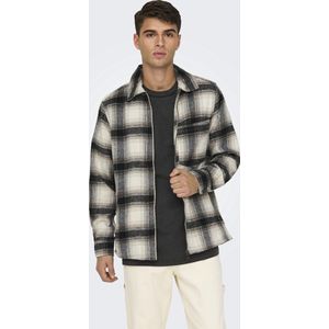 Onsaustin - Overhemd - Lange Mouwen - Loose Fit - Ritssluiting - Borstzakken met Knoopsluiting