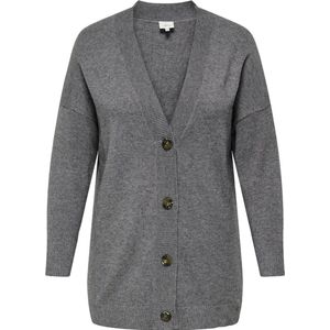 ONLY CARMAKOMA - Vest - Zwart - Knit - V-Hals - Lange Mouwen