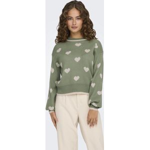 Jacqueline de Yong Trui Jdyromance Jacq. Pullover Knt N 15314768 Sea Spray/w Tapioca Dames
