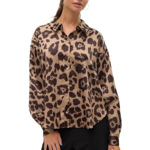 Vero Moda - Merle Blouse - Beige - Bruin - 100% Polyester