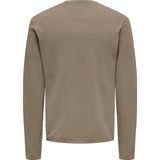 Gebreide Pullover - Ronde Hals - Lange Mouwen - Rol Rand - Regular Fit