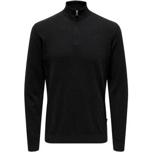 Onsloui - Gebreide Pullover - Ronde Hals - Lange Mouwen - Halve Ritssluiting