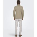 Only & Sons - Onsloui Reg 12 Mel Half Zip - Gebreide Trui - Woestijn Taupe