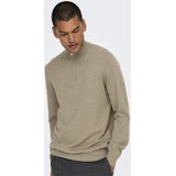 Only&sons - Onsloui Reg 12 Mel Half Zip Knit Noos - Heren - Gebreide Truien