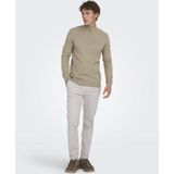 Only & Sons - Onsloui Reg 12 Mel Half Zip - Gebreide Trui - Woestijn Taupe