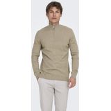 Only&sons - Onsloui Reg 12 Mel Half Zip Knit Noos - Heren - Gebreide Truien