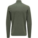 Onsloui - Gebreide Pullover - Ronde Hals - Lange Mouwen - Halve Ritssluiting - Regular Fit