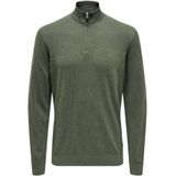 Onsloui - Gebreide Pullover - Ronde Hals - Lange Mouwen - Halve Ritssluiting - Regular Fit