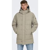 Only & Sons Jas Onscarl Life Long Quilted Coat Otw 22020156 Desert Taupe Mannen