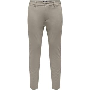Chino - Slim Fit - Zwart - Jersey - Riemlussen