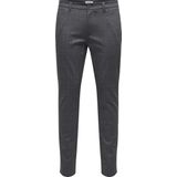 Chino - Demitasse - Slim Fit - Normale Taillehoogte - Riemlussen en Zakken
