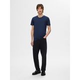 SELETED HOMME T-shirt 3-Pack - Navy Blazer - Ronde Hals - Korte Mouwen