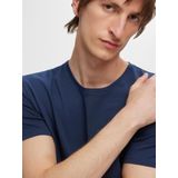 SELETED HOMME T-shirt 3-Pack - Navy Blazer - Ronde Hals - Korte Mouwen