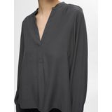 Top - V-hals - Lange Mouwen - Zwart - 50% Viscose, 50% LENZING™ ECOVERO™ Viscose