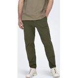 ONLY & SONS Herenbroek - ONSLINUS - Taps Toelopende Broek - Groen - Katoen