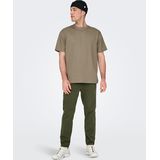 ONLY & SONS Herenbroek - ONSLINUS - Taps Toelopende Broek - Groen - Katoen