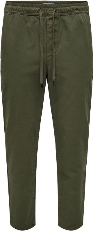 ONLY & SONS Herenbroek - ONSLINUS - Taps Toelopende Broek - Groen - Katoen