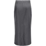 Jacqueline de Yong - Kokerrok - Grijs - Slim Fit - Polyester