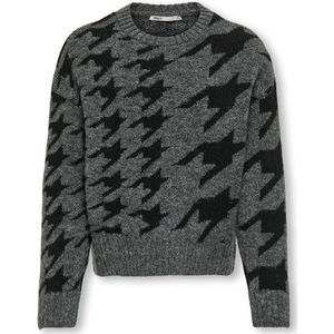 ONLY kids meisjes trui PEPPY Dark Grey Melange Black Regular Fit