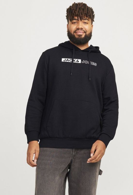 Jack & Jones Corp Logo Play Hoodie - Zwart - 61% Polyester 39% Katoen