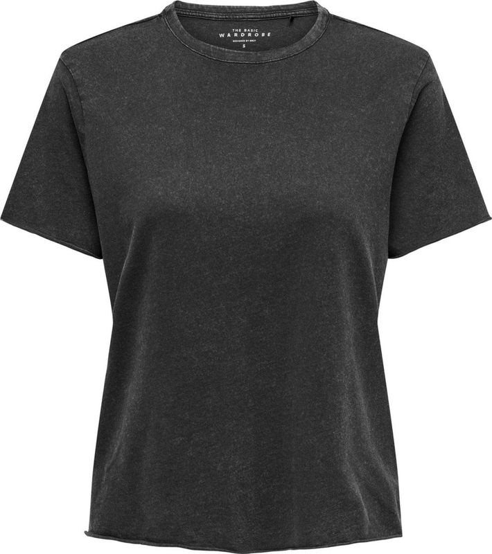 Only T-shirt Onllucy Life S s O-neck Top Box Jrs 15330656 Black Dames