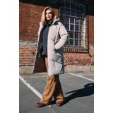 Aluminium - Gewatteerde Winterjas - Capuchon - Steekzakken - Polyester