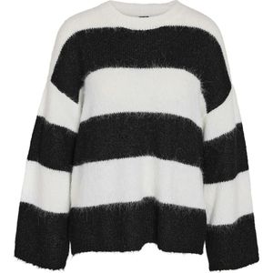 Noisy may Trui Nmsutton Oversize Knit Noos 27031244 Eggnog Black Dames