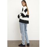 Noisy may Trui Nmsutton Oversize Knit Noos 27031244 Eggnog Black Dames