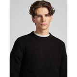 Jack & Jones - Jjliam Knit Crew Neck - Gebreide Trui - Zwart