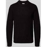 Jack & Jones - Jjliam Knit Crew Neck - Gebreide Trui - Zwart