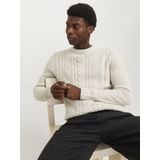 Gebreide Pullover - Kabelpatroon - Ronde Hals - Lange Mouwen - Knit Fit
