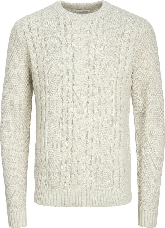 Gebreide Pullover - Kabelpatroon - Ronde Hals - Lange Mouwen - Knit Fit