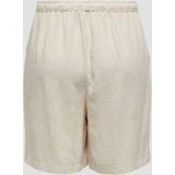 Only - Onlsiesta Mw Pull-Up Lin Bl Shorts - Zand - Viscose 80% - Linnen 20%