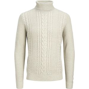 Coltrui - White Melange - Kabelpatroon - Lange Mouwen - Normale Pasvorm