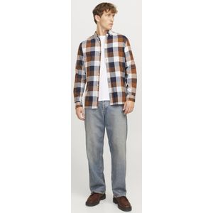 Jack & Jones - Jjjoshua Buffalo Twill Shirt Ls - Vrijetijdshemd - Navy Blazer