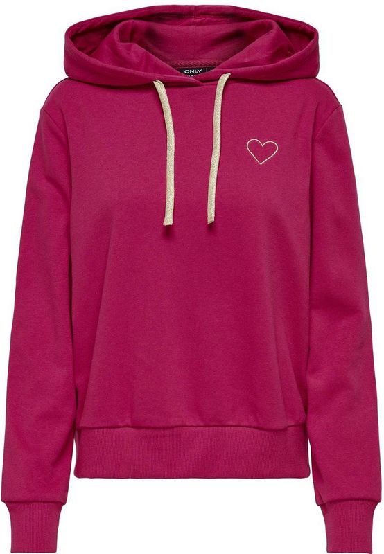 Only Trui Onlnoli Heart Hood Swt 15312874 Granita/gold String Dames