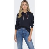 ONLY - ONLNoli - Sweatshirt - Nachtblauw - Capuchon met Trekkoord