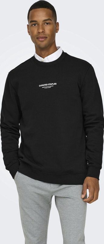 KACoen - Sweatshirt - Zwart - Katoen/Polyester - Ronde Hals