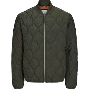 JACK & JONES - Jasje met Bomberkraag - Groen - Polyester