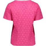 Only - Onlkally Heart Ss Shirt Wvn Cs - Blouse - Fuchsia Purple