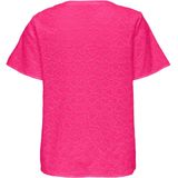 Only - Onlkally Heart Ss Shirt Wvn Cs - Blouse - Fuchsia Purple